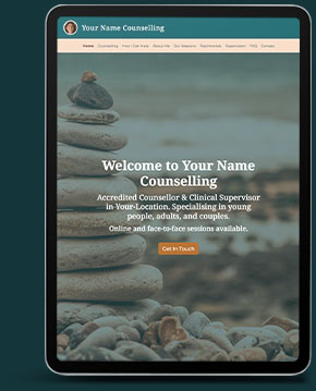 Screenshot of Paige&Pixel Sanctuary template on an iPad